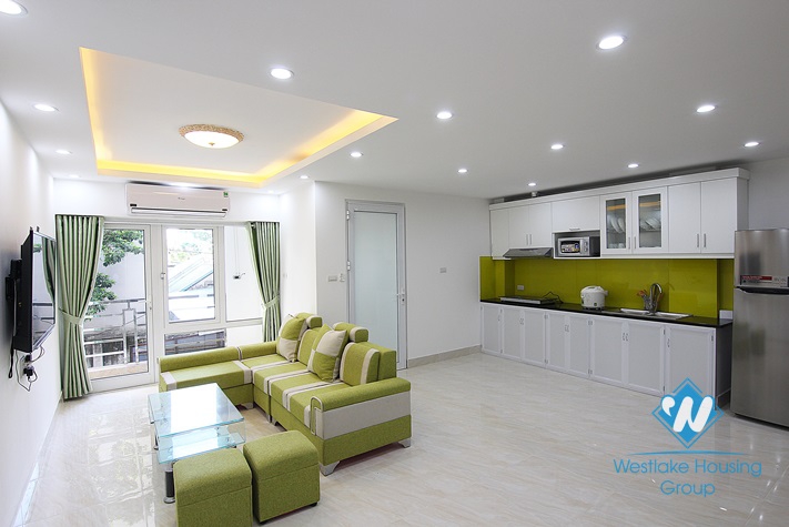 One bedroom apartment with long balcony for rent in Au Co st, Tay Ho